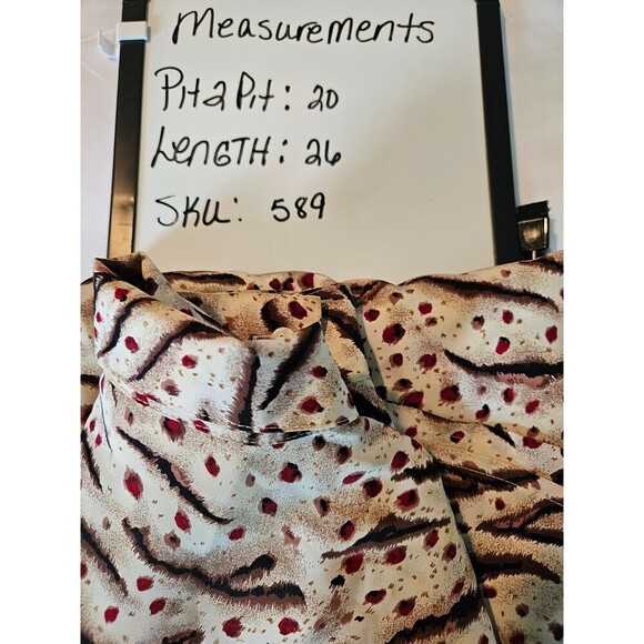 CLAUDIA RICHARD BUTTON FRONT LS BLOUSE WOMENS SHIRT SZ 8 - Picture 7 of 7